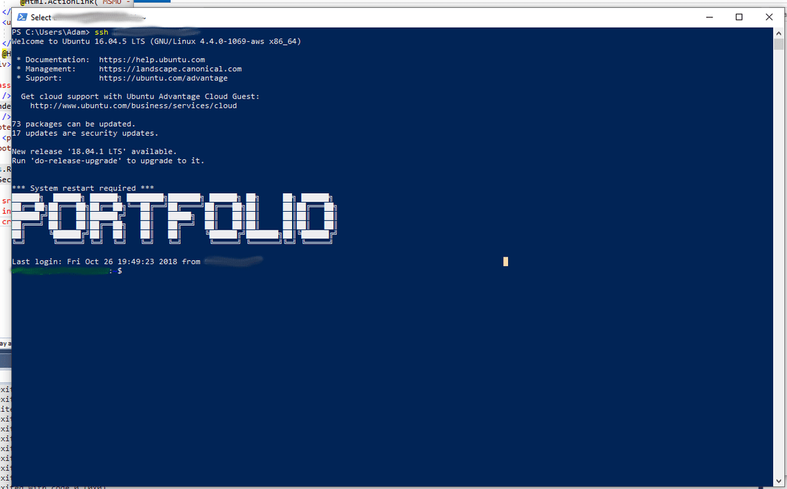 powershell ssh
