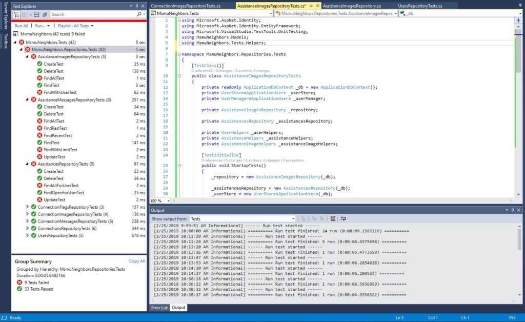 visual studio unit testting